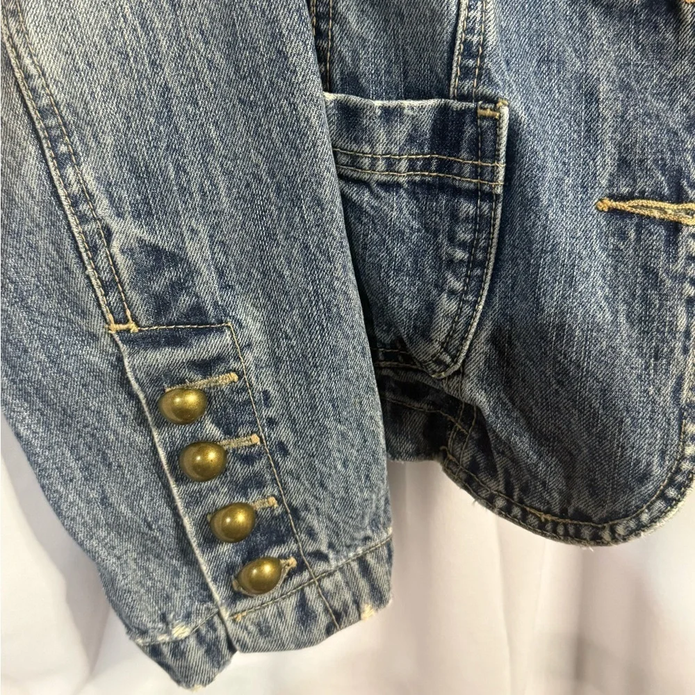 Liz Claiborne Distressed Denim Blazer
